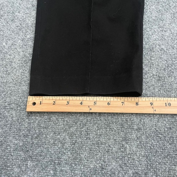 Vintage Lauren Ralph Lauren Womens Pants Black Plus Sz 20W Cotton‎ Leather Brass - Picture 9 of 13